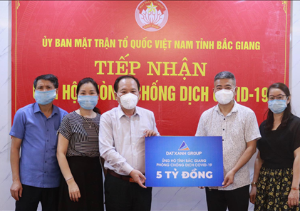 Tập đoàn Đất Xanh ủng hộ 5 tỷ đồng, chung tay cùng Bắc Giang chống dịch Covid-19