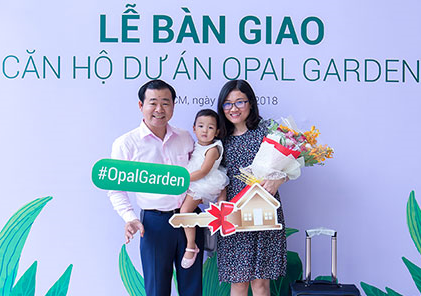 Đất Xanh bàn giao nhà đúng cam kết  cho khách hàng sở hữu căn hộ Opal Garden