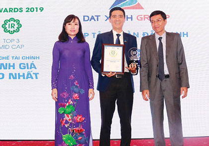 Đất Xanh xuất sắc top 3 doanh nghiệp niêm yết có hoạt động IR tốt nhất 2019