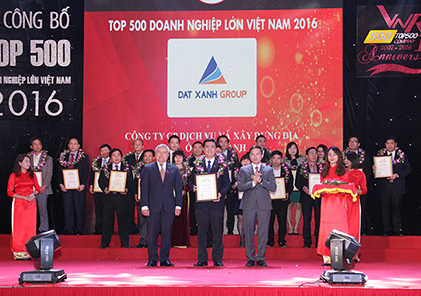 Dat Xanh enters Top 10 Big Developers in Vietnam VNR500, 2016