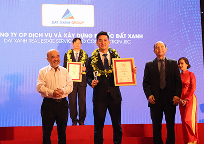 Đất Xanh được vinh danh Top 3 các “ông lớn” bất động sản uy tín nhất năm 2018